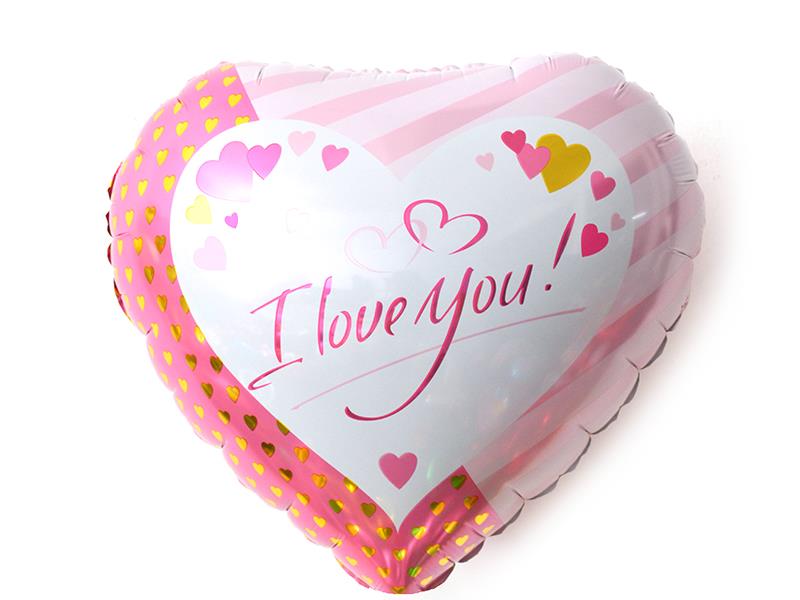18" I LOVE YOU FOIL BALLOON AIR / HELIUM