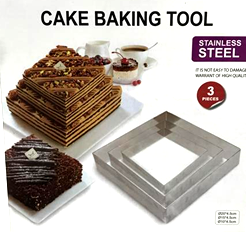 3 PCS CAKE SQUARE CAKE MOLDS