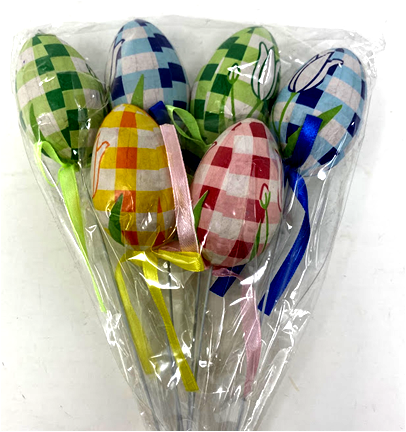 6CM EASTER EGG (6PCS) ASSR ,20CM
