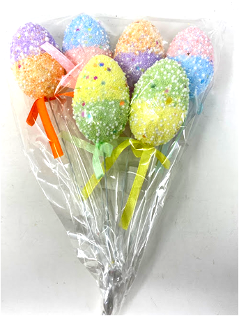 7CM EASTER EGG (6PCS) ASSR, 20CM