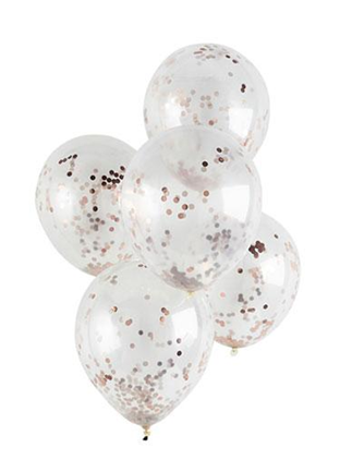 12'' 5PCS CONFETTI BALLOONS ASSR COLOURS
