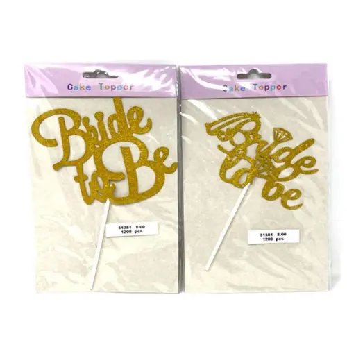 BRIDE TO BE, CAKE TOPPER