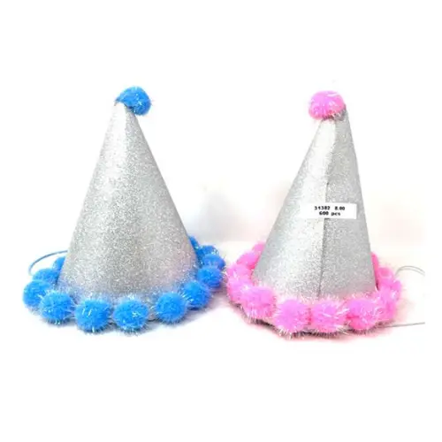 PARTY HAT  COLOR: PINK & BLUE