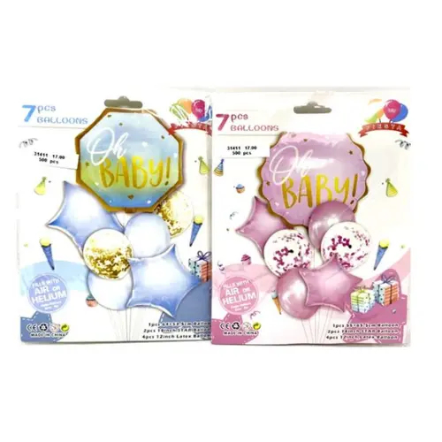 OH BABY 7 PCS BALLOON, 21*17CM