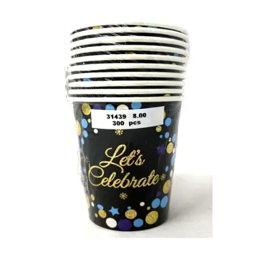 10PCs LETS CELEBRATE PARTY CUP,9CM