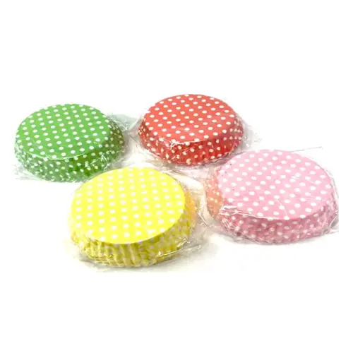 25PCs TART LINERS  COLORS: PINK, YELLOW, ORANGE & GREEN