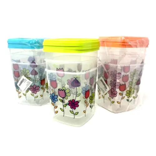 3PCs CONTAINER SET W SPOONS, 12*8CM