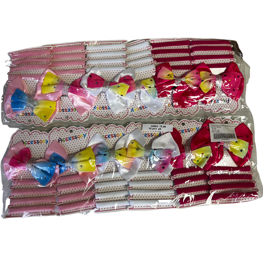 5 PC HAIR ACCESSORY WITH BOW CLIP (12 CARDS)