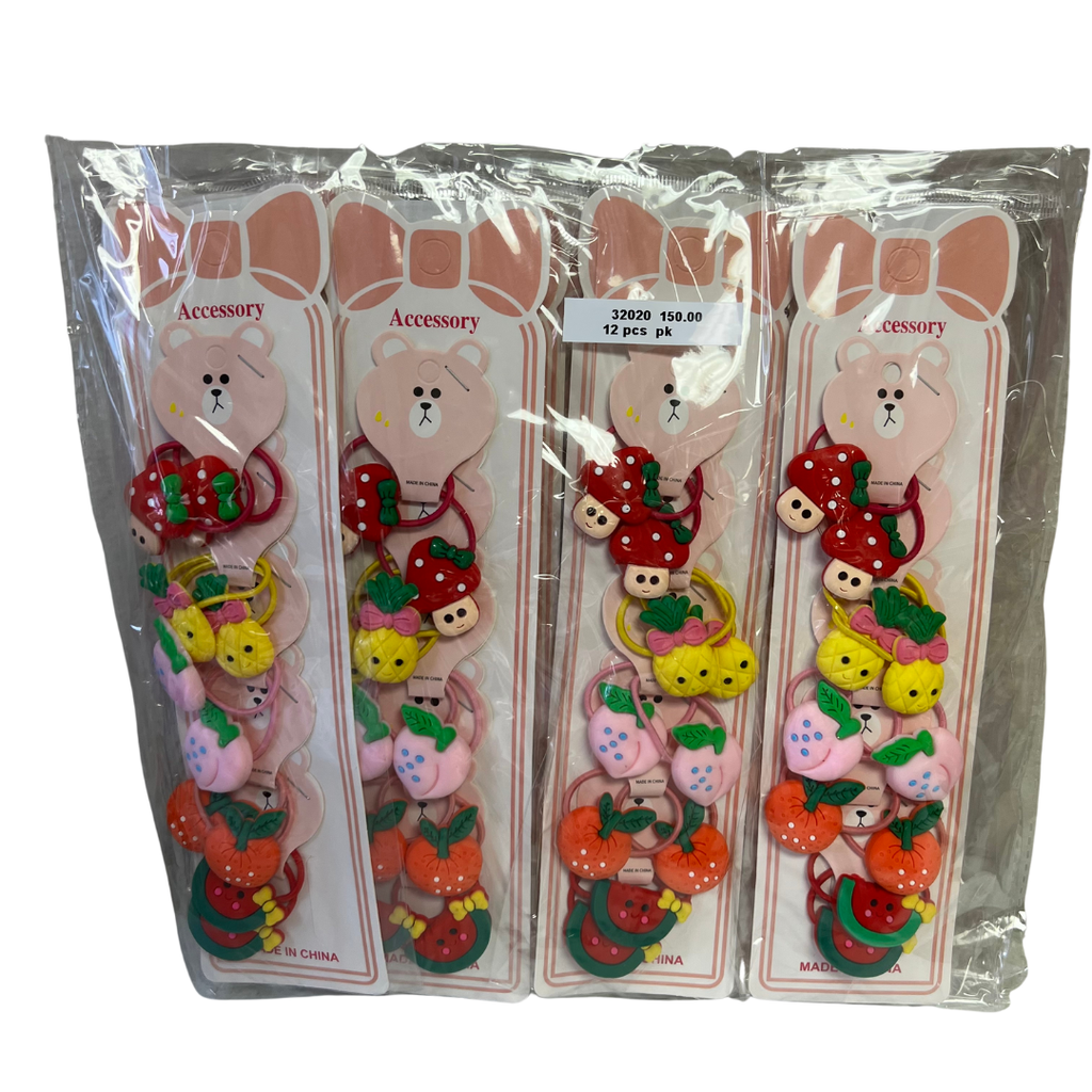 FRUITY HAIR TIE (12 CARDS)