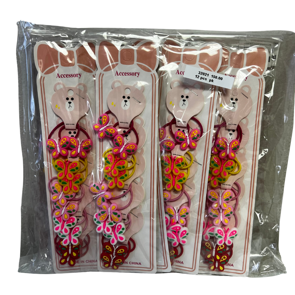 BUTTERFLY HAIR TIE (12 CARDS0