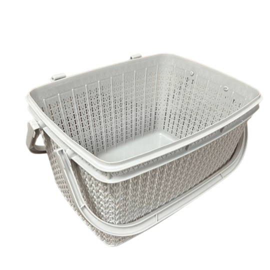 PICNIC BASKET w LID COLORS: RED. GREY, BLUE,  GREEN, PINK-CASE QUANTITY:32 SIZE: 36*28*21CM