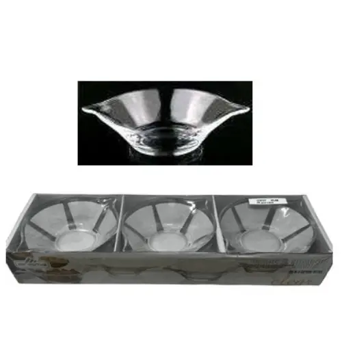 3 PCS GLASS SERVING BOWL-SIZE: 2*6" 