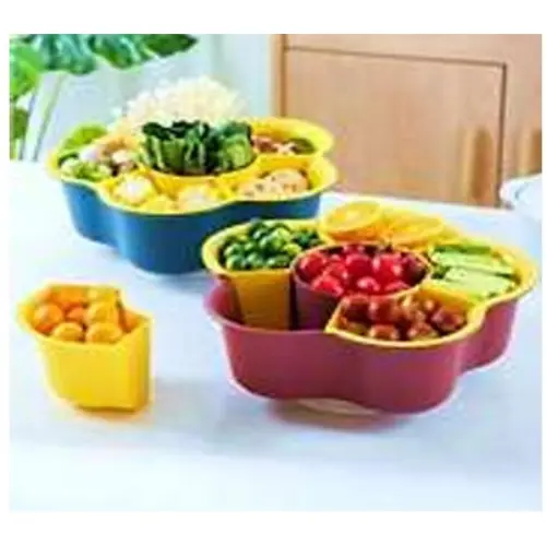 7 - COMPARTMENT SPINNING KITCHEN CONTAINER-SIZE: 13.5"13.5"