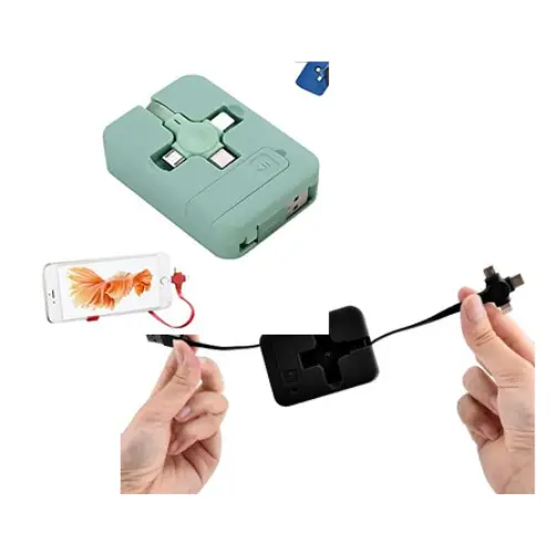 3 IN 1 RETRACTABLE CHARGER - 1 METER LONG