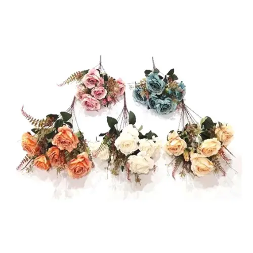 11 HEADS ARTIFICIAL FLOWER W FILLER