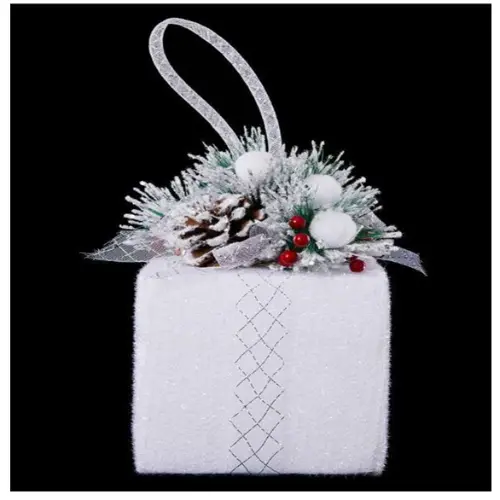 6" CHRISTMAS THEMED GIFT BOX DECORATION