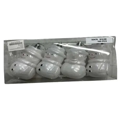 4 PCS HANGING PAINTED SNOWMAN