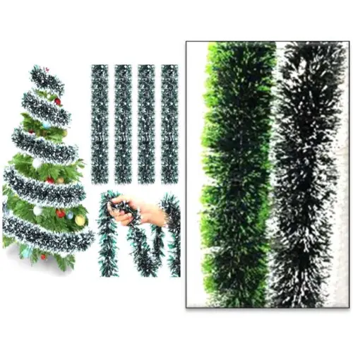 GREEN CHRISTMAS TINSEL