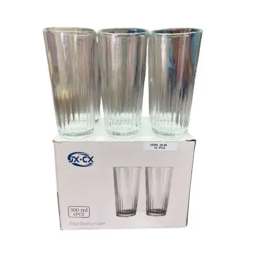 6PCS GLASS SET-SIZE: 7.5*5.5" 