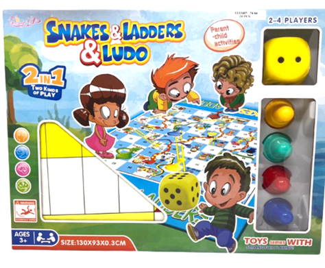 2 IN 1 SNAKE AND LADDER AND LUDO