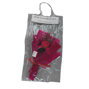SINGLE ARTIFICIAL RED ROSES (8*15")