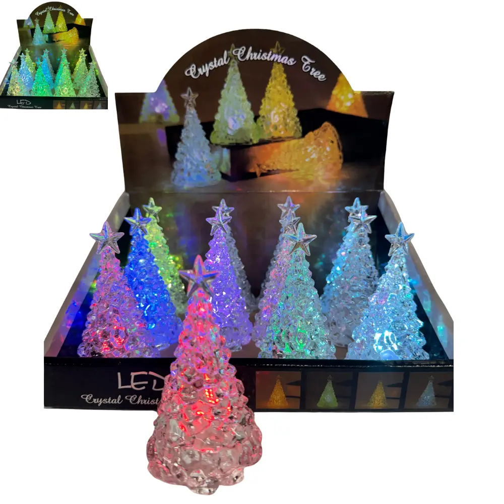 12PCS LED ACRYLIC  CHRISTMAS TREE