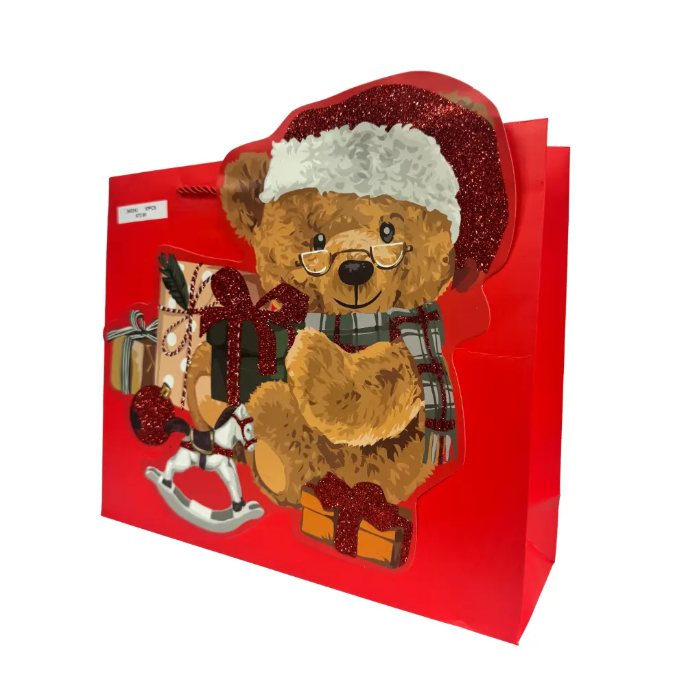 12PCS CHRISTMAS TEDDY  GIFT BAG