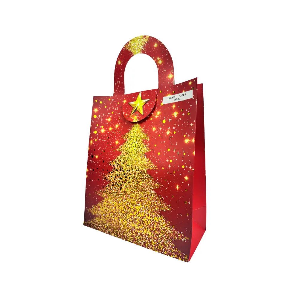 12PCS SHINEY CHRISTMAS  GIFT BAG 