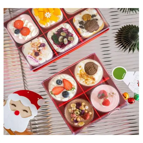 10PCS PLASTIC CAKE BOX 