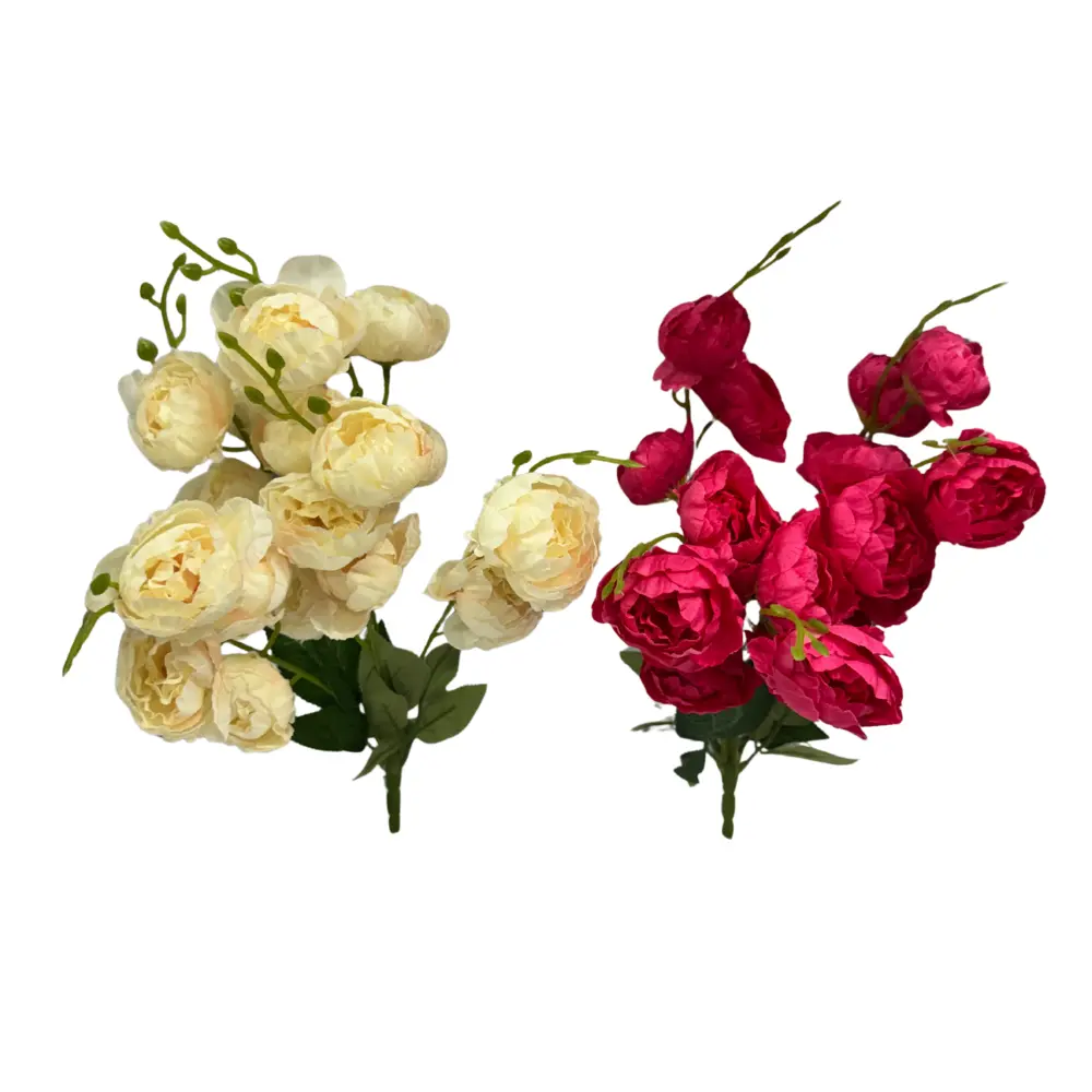 10 HEADS ARTIFICIAL  PEONIES 