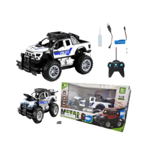 R/C OFF ROAD POLICE CAR  WITH SPRAY, LIGHT,  BATTERY& USB