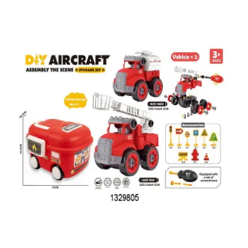 DIY FIRE TRUCK  ASSEMBLE THE SCENE 