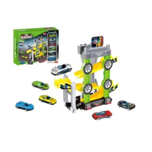 6PCS RACING CARS  INCLUDING BUILDABLE TRACK