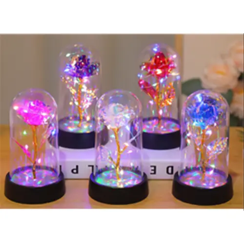 ETERNAL LIGTING SINGLE ROSE BLUE, PINK, PURPLE, RED 