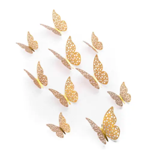 3D BUTTERFLY DECORATION ROSE GOLD  