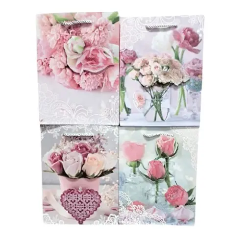 SM 3D FLOWER STYLED GIFT BAG 12PCS 