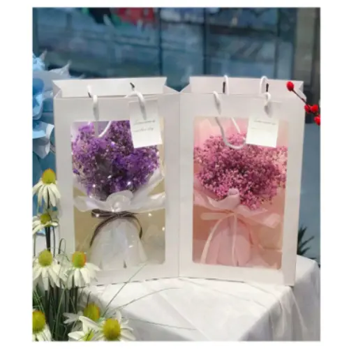 10PCS PAPER BAG WITH PVE WINDOW LG (9*6*14")