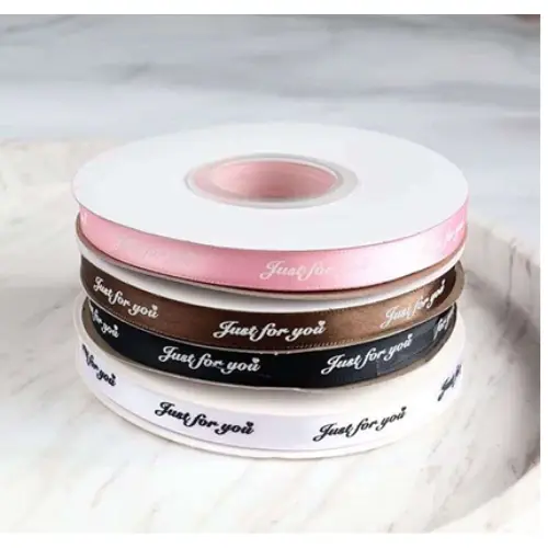 "JUST FOR YOU" RIBBON RED, PINK, BROWN & WHITE (1CM * 36Y)