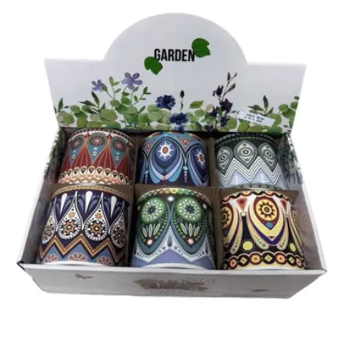 SM MOSAIC CERAMIC FLOWER  POT (SIZE: 4*3")