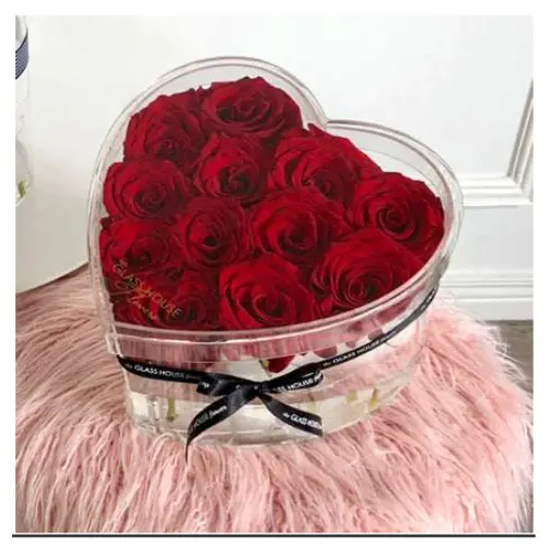 HEART SHAPE ARYLIC BOX (7*7*5")