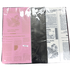 WATERPROOF NEWSPAPER STYLED FLORAL WRAPPING PAPER (22") 