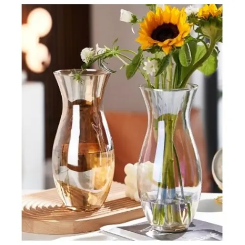  SLIM URN VASE COLORS: BROWN, CLEAR-CASE QUANTITY: 36 SIZE: 4.5*10"  