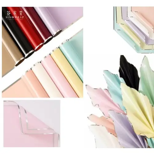 20PCS SILVER EDGED FLORAL WRAPPING PAPER  COLORS: BLACK, BURGUNDY, BLUSH, GREEN, LILAC, PINK, RED, WHITE, YELLOW - CASE QUANTITY: 100 SIZE: 22*22"         