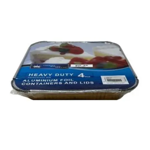 4PCS FOIL TRAYS W LIDS 