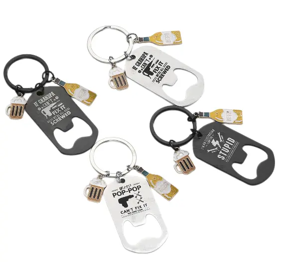 "GRANDPA" METAL KEYCHAINS BOTTLE OPENER