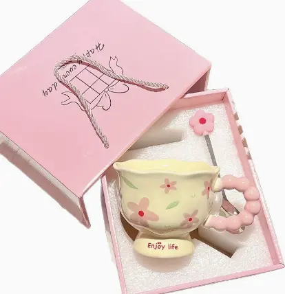 CERAMIC MUG W SPOON GIFT SET  
