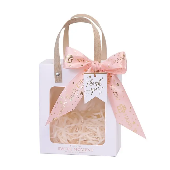 5PCS PAPER GIFT BAGS INCLUDING CONFETTI AND RIBBON