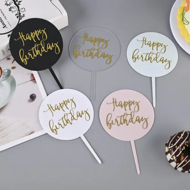 HAPPY BIRTHDAY THEMED CAKE TOPPERS
