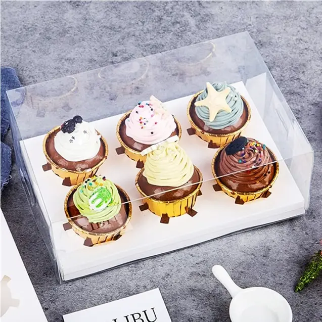 10PCS CUPCAKE BOX HOLDS 6 CUPCAKES 