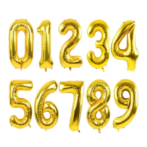 32" GOLD NUMERICAL BALLOONS